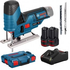 BOSCH GST 12V-70 siaurapjūklis 2x3 Ah L-Boxx